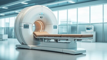 MRI scanner at a hospital, CT scanner equipment.
