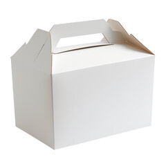 White Takeaway box, cardboard box, food container, Take away cardboard food box, isolated on transparent background