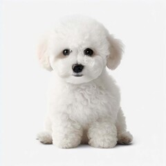 Obraz premium Baby Bichon Frise's Whimsical Beauty, Generative AI