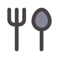 restaurant flat line icon