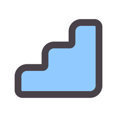 stairs flat line icon