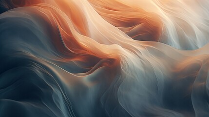 "Craft a sophisticated digital artwork that skillfully blends the fluidity of smoky waves with the depth of layered textures, resulting in a work of art that appears breathtakingly realistic."