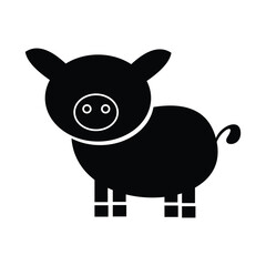 Animal vector silhouette , clip art, and symbol. Shilhouette of animal concept and simple design