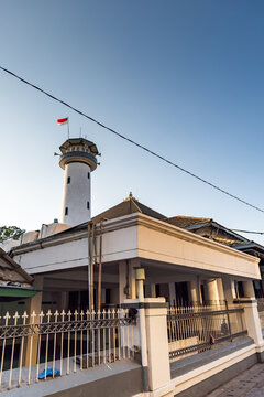 Surabaya, Indonesia - 09.02.023: Sunan Ampel mosque, a popular religious tourism area in, entrance gate in Surabaya, Indonesia.
