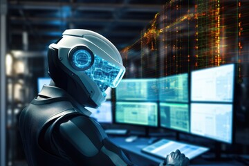 Innovative manufacturing, smart robots & advanced process control, efficient automation, intelligent robotics for smart operations, futuristic technology, cybernetics & automated, Generative AI.