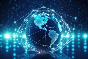 Global connectivity, exploring the futuristic cyberspace network, the smart city grid and 5g or 6g evolution, a worldwide web of intelligence, IoT, cloud computing, Generative AI.