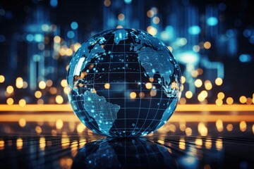 Global connectivity, exploring the futuristic cyberspace network, the smart city grid and 5g or 6g evolution, a worldwide web of intelligence, IoT, cloud computing, Generative AI.