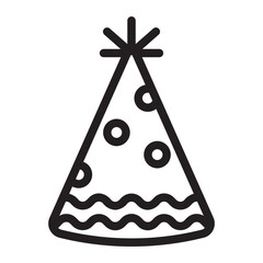 party hat line icon