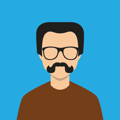 People art vector, flat design for avatar.