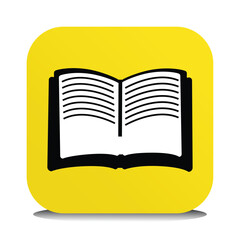 Book icon set, vector, clip art, and symbol. Icon set  book concept with a square shape.