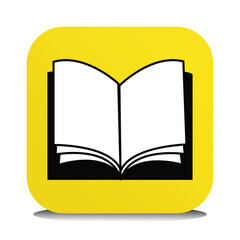 Book icon set, vector, clip art, and symbol. Icon set  book concept with a square shape.