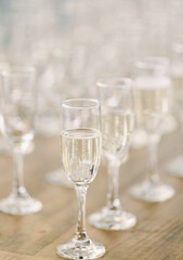 glasses of champagne