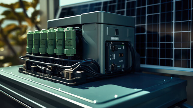 Solar Energy Inverter And Battery Setup