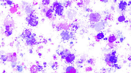 Lilac paint stains with transparent background. Splash background with drops and stains.