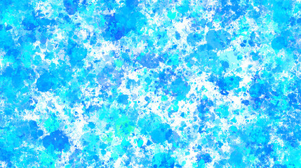 Sky blue paint stains with transparent background. Splash background with drops and stains.

