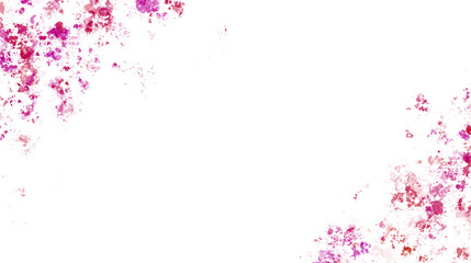 Dark pink paint stains with transparent background. Splash background with drops and stains.

