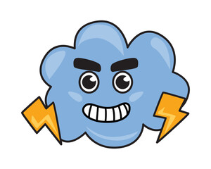weather cartoon character storm