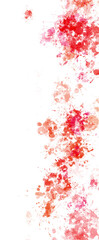 Red paint stains with transparent background. Splash background with drops and stains.
