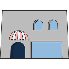 카페 거리의 카페 건물들
