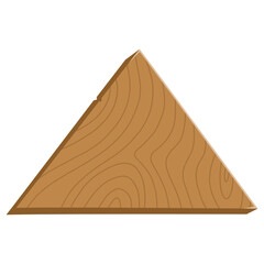 Wood Plank Triangle Sign Board Illustration