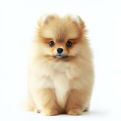 Obraz premium Pomeranian's Playful Puppy Spirit, Generative AI