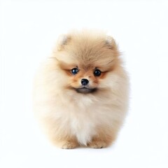Playful Baby Pomeranian Joy, Generative AI