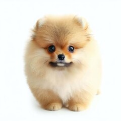 Obraz premium Pomeranian's Heartfelt Moments, Generative AI