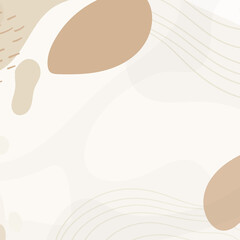 Flat design abstract, minimal, doodle, floral, fluid background