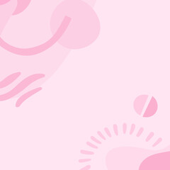 Flat design abstract, minimal, doodle, floral, fluid background
