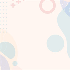 Flat design abstract, minimal, doodle, floral, fluid background