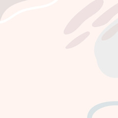 Flat design abstract, minimal, doodle, floral, fluid background