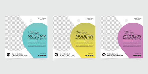 Simple & uniquedigital business marketing social media post design.