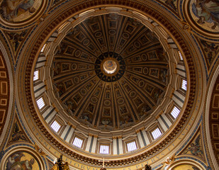 inside of the dome of saint-peter cathedral