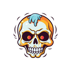 Funny skull vector illustration