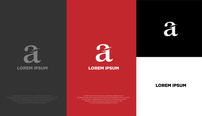 A simple elegant logo of letter A with different background colours