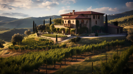 Tuscan Style Villa in the Middle of Vineyards