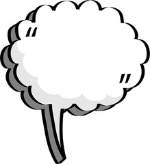 3d speech bubble balloon with quotation marks icon sticker memo keyword planner text box banner, flat png transparent element design