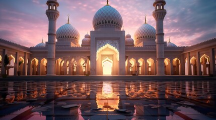 majestic mosque Generative AI - obrazy, fototapety, plakaty