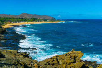 Sandy Beach on the South Shore of Oahu in Hawaii