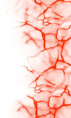 Red water texture. Water texture with transparent background. Backgroundless water print.