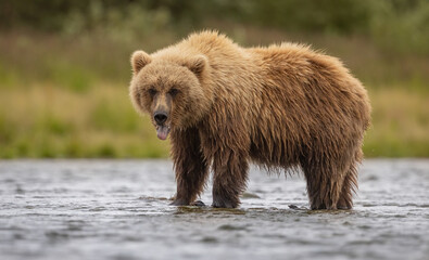 Obraz premium Brown bear in Katmai, Alaska 