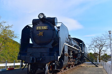 海沿い　笠戸島　外史公園　蒸気機関車　山口