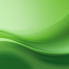 Simple empty green background, wavy lines, gradient