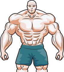 Vector illustration of a bodybuilder
