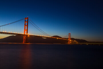 Fototapeta na wymiar The Golden Gate Bridge in San Francisco CA