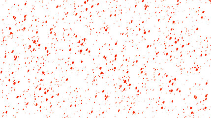 Red dots. Spots, specks, grains, confetti, snow, stars with transparent background. Red color grainy pattern texture.