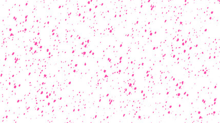 Pink dots. Spots, specks, grains, confetti, snow, stars with transparent background. Pink color grainy pattern texture.