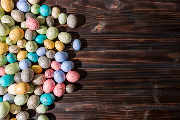 Colorful set of Easter eggs on a background