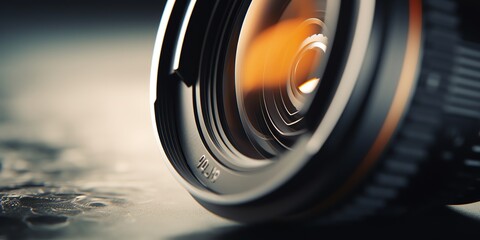 Close up of a camera lens - obrazy, fototapety, plakaty