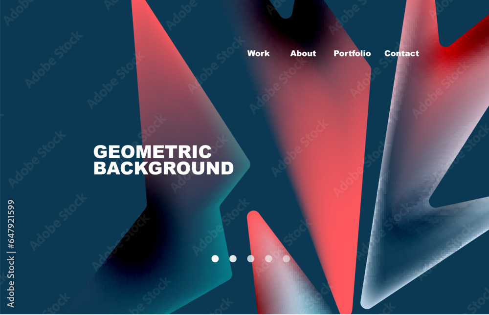 Wall mural broken pieces abstract background. trendy background for your landing page design, concept of web pa